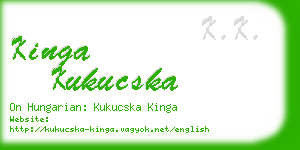 kinga kukucska business card